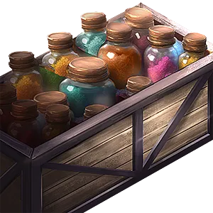 Crate of Metallic Dyes