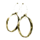 Brass Hoop Earring